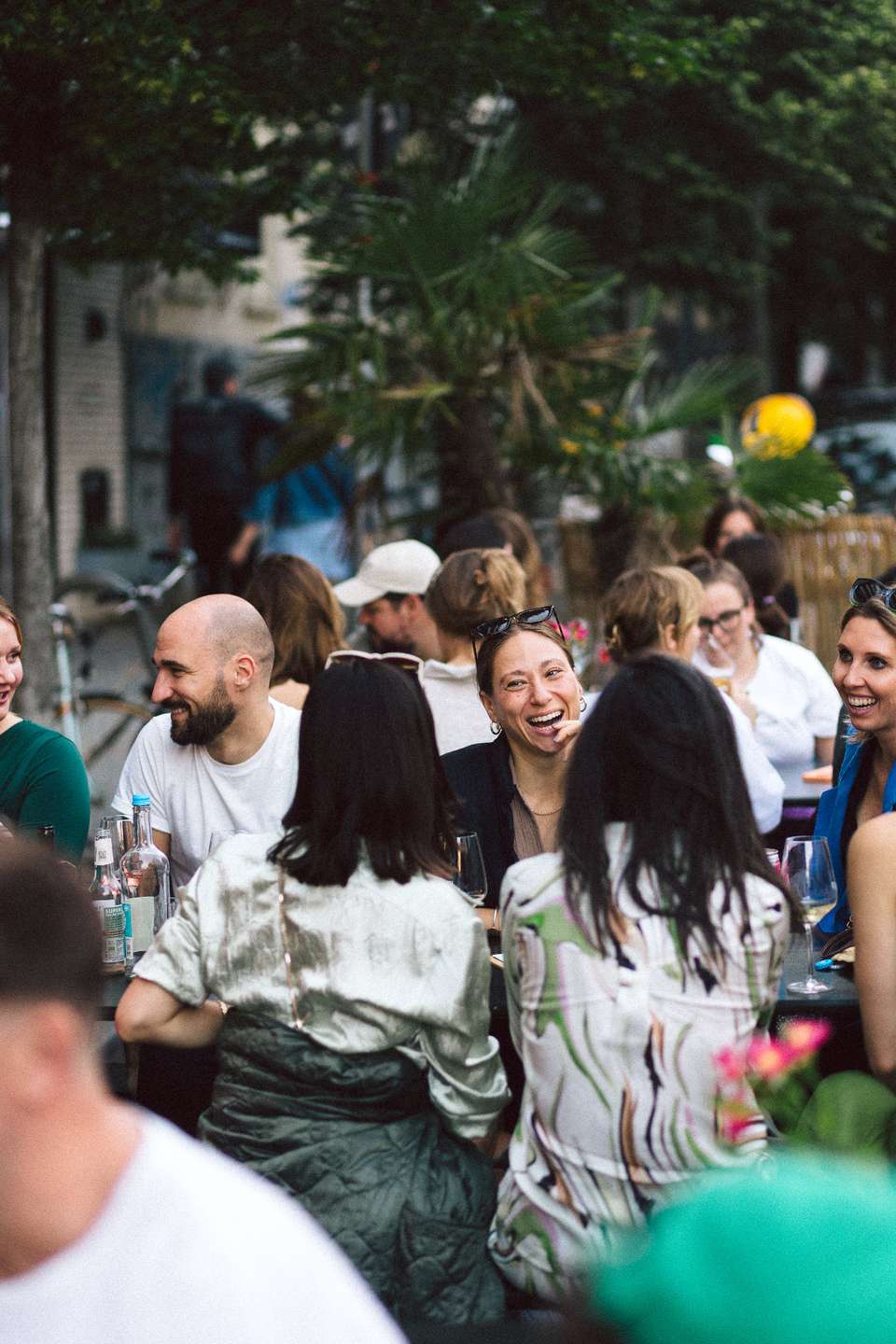 Happy guests enjoying Erchy's terrace