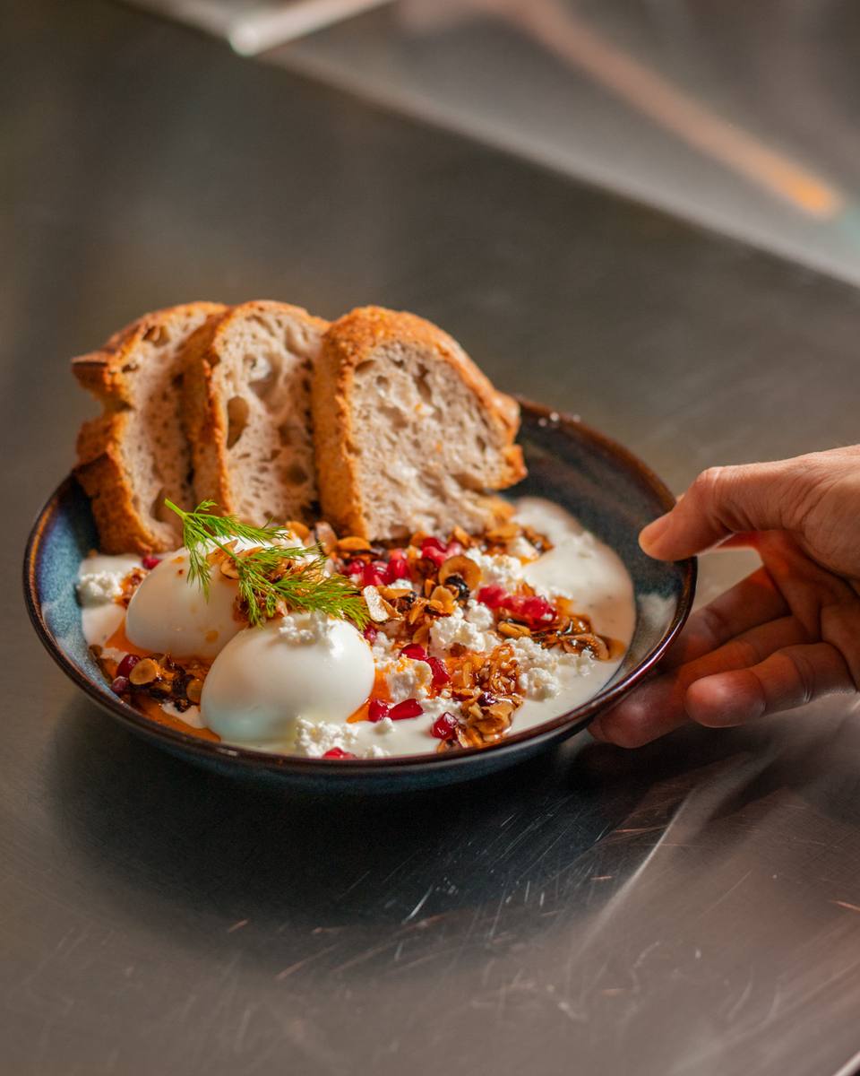 Turkish eggs with yogurt and chili oil